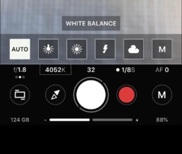 white balance setting for ProShot app
