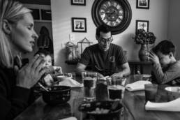 dinner prayers at the family table