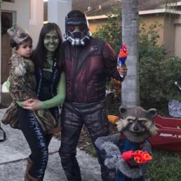Ferrell family at Halloween